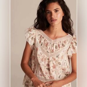 REBECCA TAYLOR La Vie Isabella Top Size M Cotton Cottagecore Romantic Boho